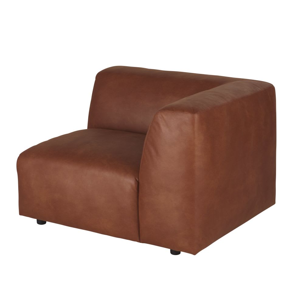 Sofamodul mit rechter Armlehne, camelfarben - Maisons Du Monde