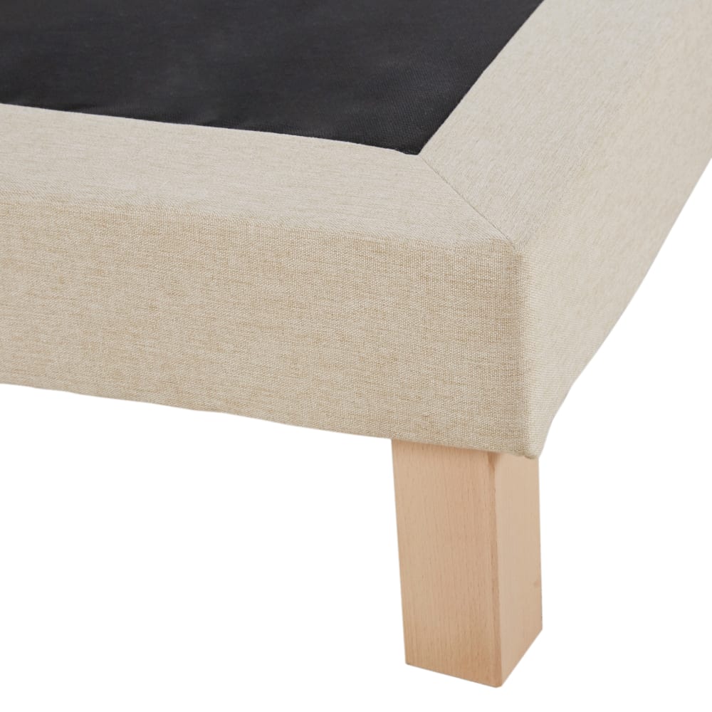 Sommier en textile tramé beige 90x200 (x2) - Maisons du Monde