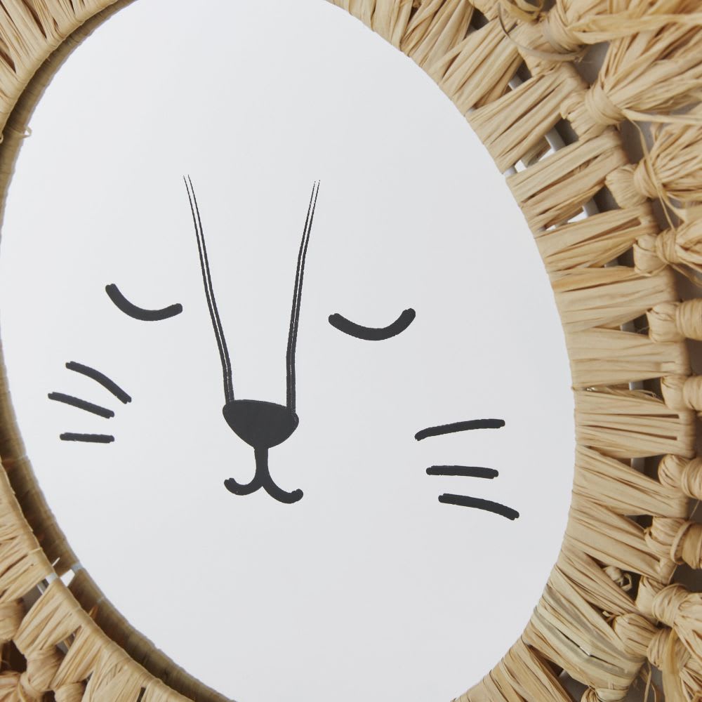 Spiegel Löwe, Raffiabast, D39cm - Maisons Du Monde