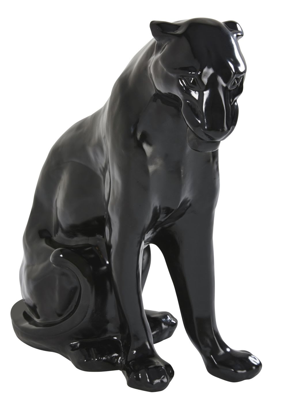Statue panthère noire brillante H70 - Maisons du Monde