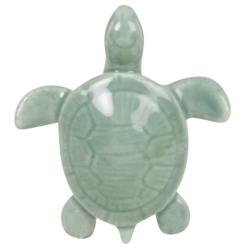 Statuetta tartaruga in porcellana azzurra alt. 2 cm - Maisons du