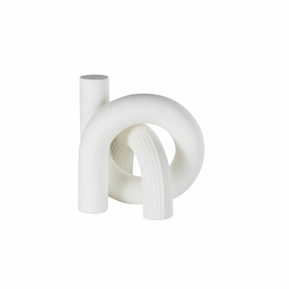 Statuette abstraite en céramique blanche H25 — Beyit