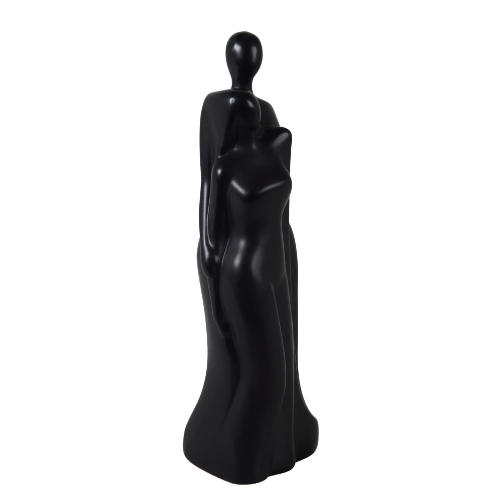 Statuette personnages abstraits en faïence noire H26 - Maisons du Monde