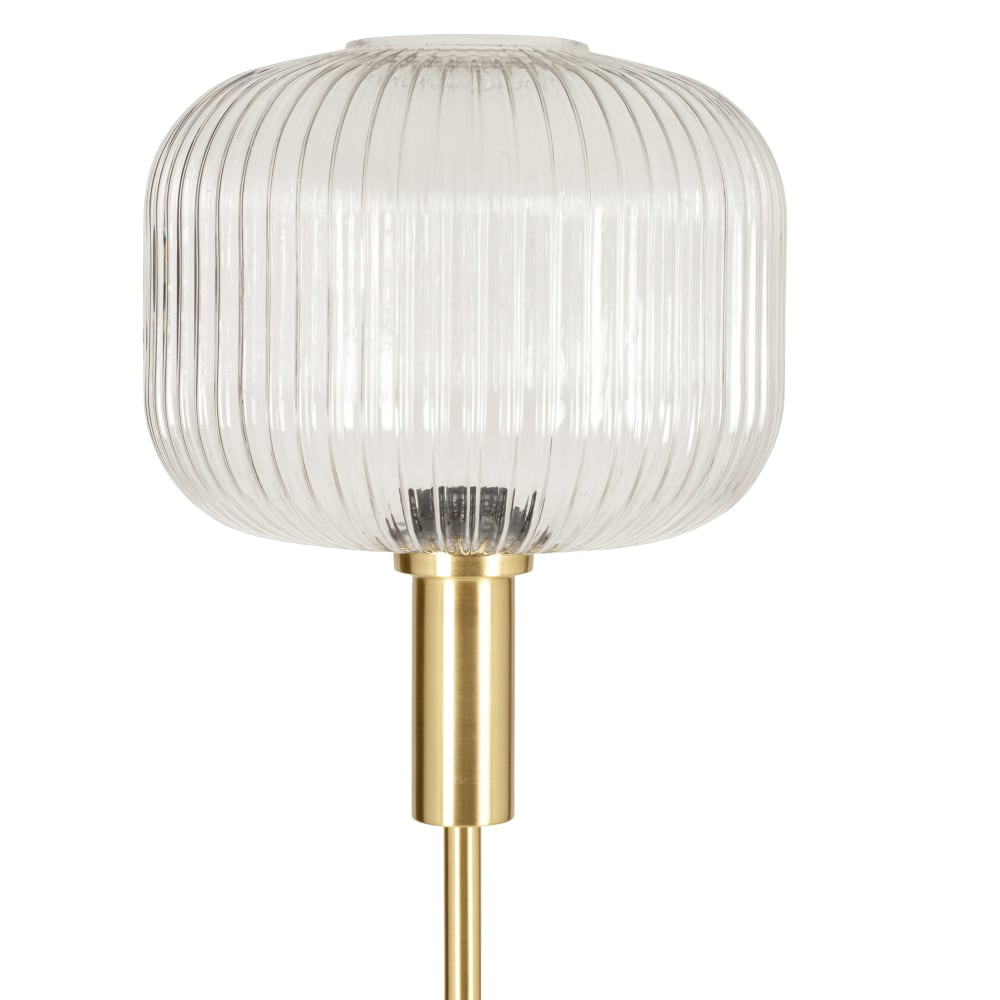 Stehlampe aus Metall und Glas, goldfarben - Maisons Du Monde