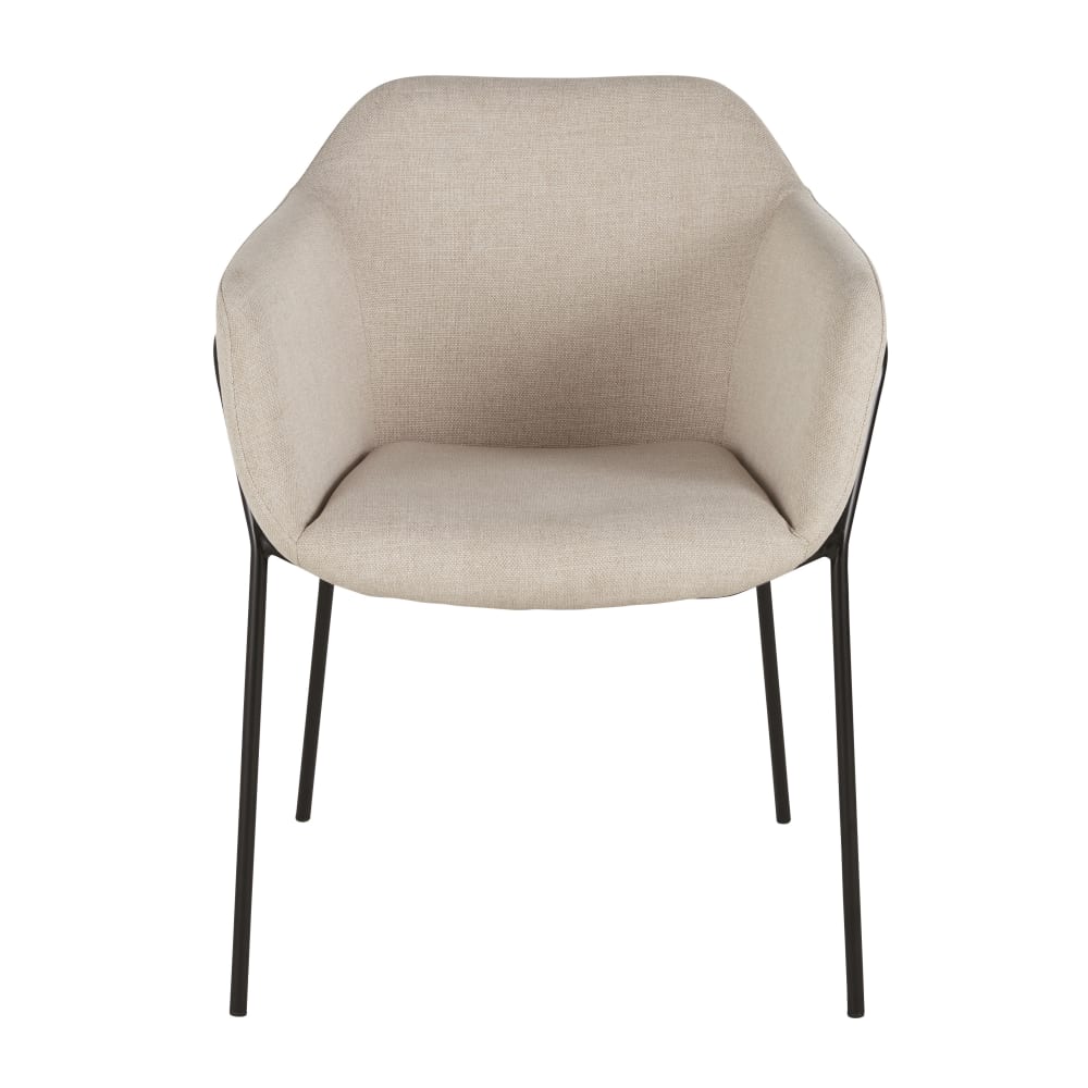 Stuhl in beige aus schwarzem Stahl - Maisons Du Monde