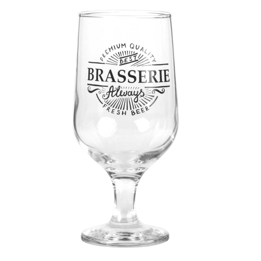 Support en pin avec 6 verres à bière imprimés - Maisons du Monde