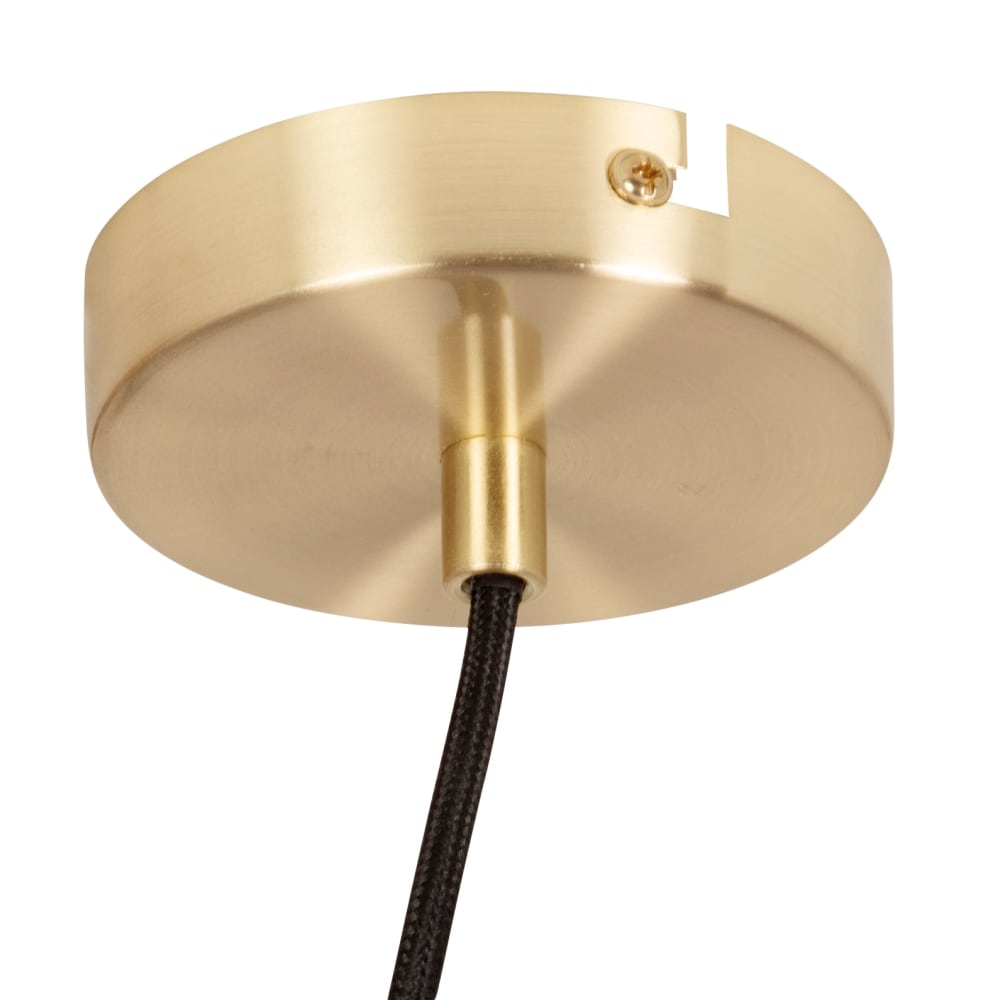 Suspension aérienne en roseau avec tube en métal doré et globe en verre - Maisons du Monde