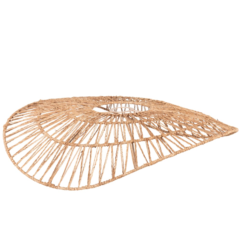 Suspension aérienne non électrifiée ajourée en jute tressée beige