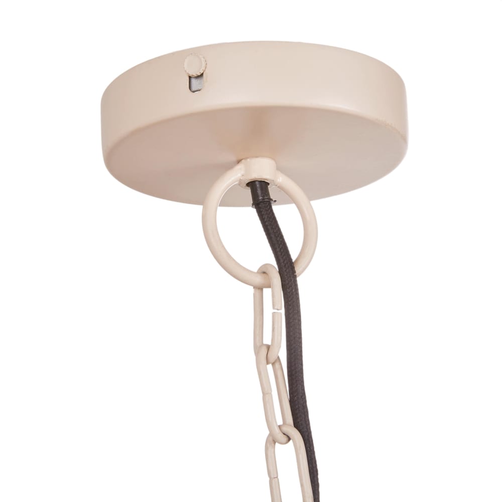 Suspension arrondie plissée en rotin tressé — vue 3