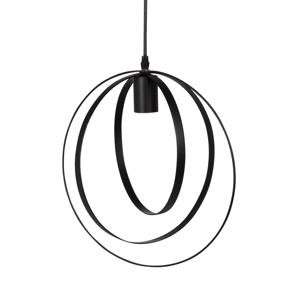 Suspension cercles de métal noir H35 - Maisons du Monde