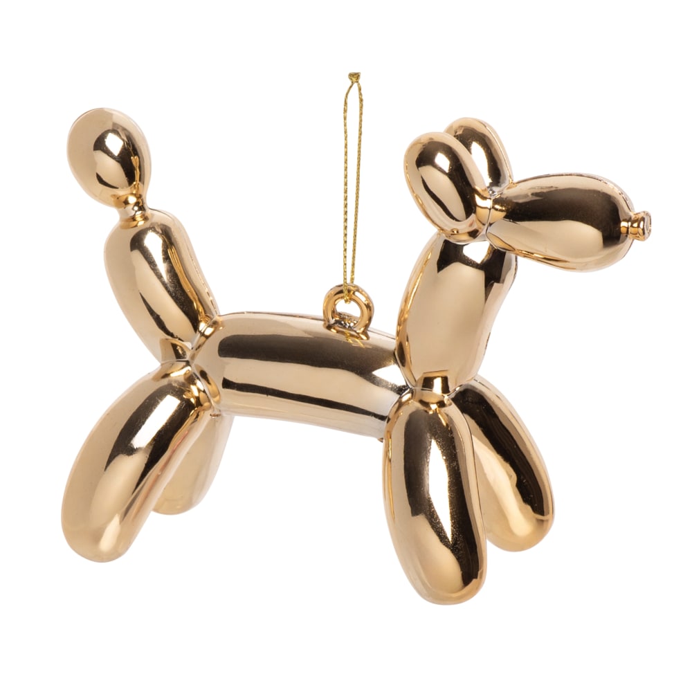 Suspension de Noël chien doré