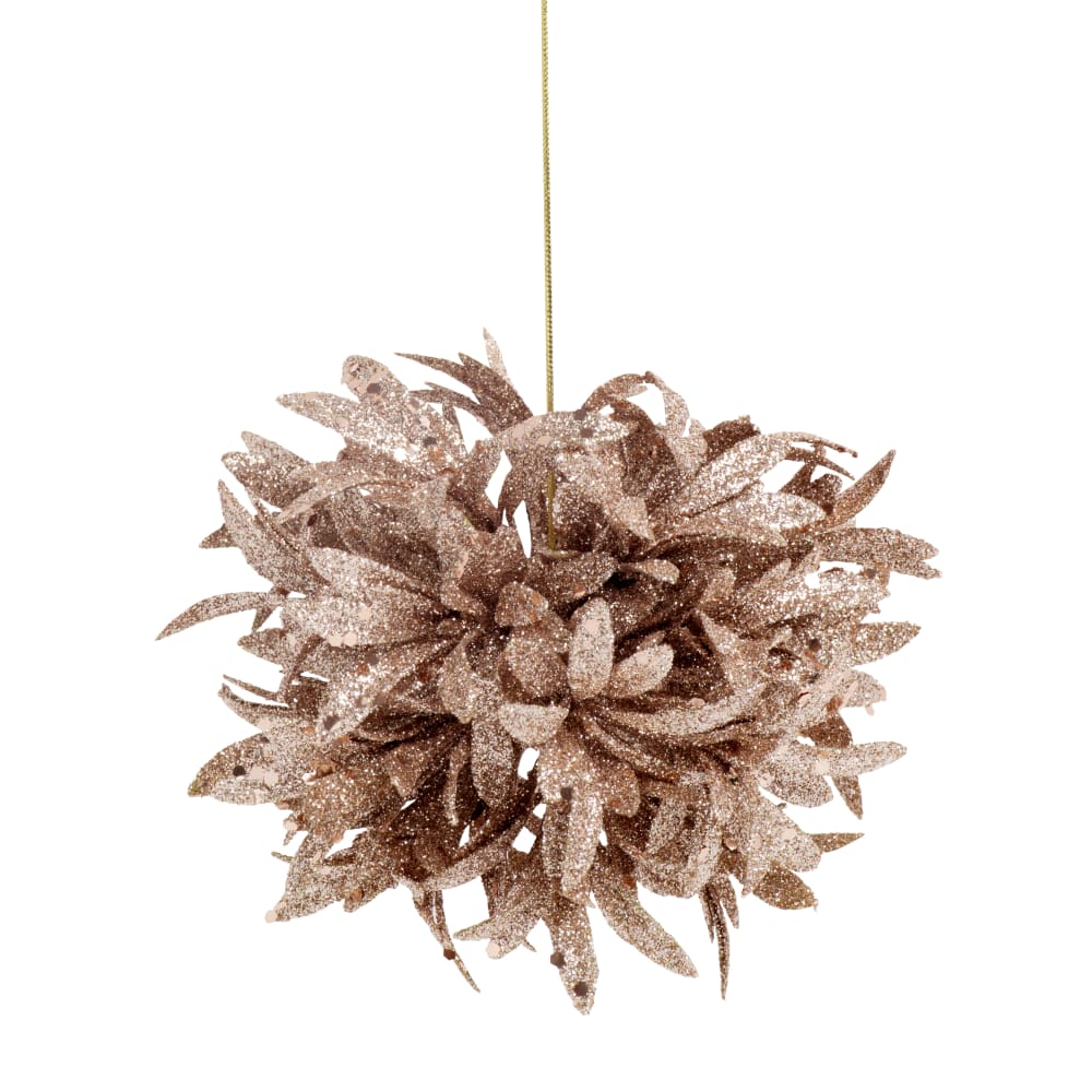 Suspension de Noël feuillage doré