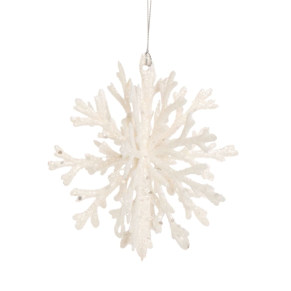 Suspension+de+Noel+flocon+de+neige+3D+blanc