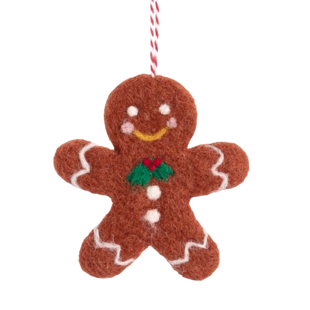 Suspension de Noël pain d'épice en laine