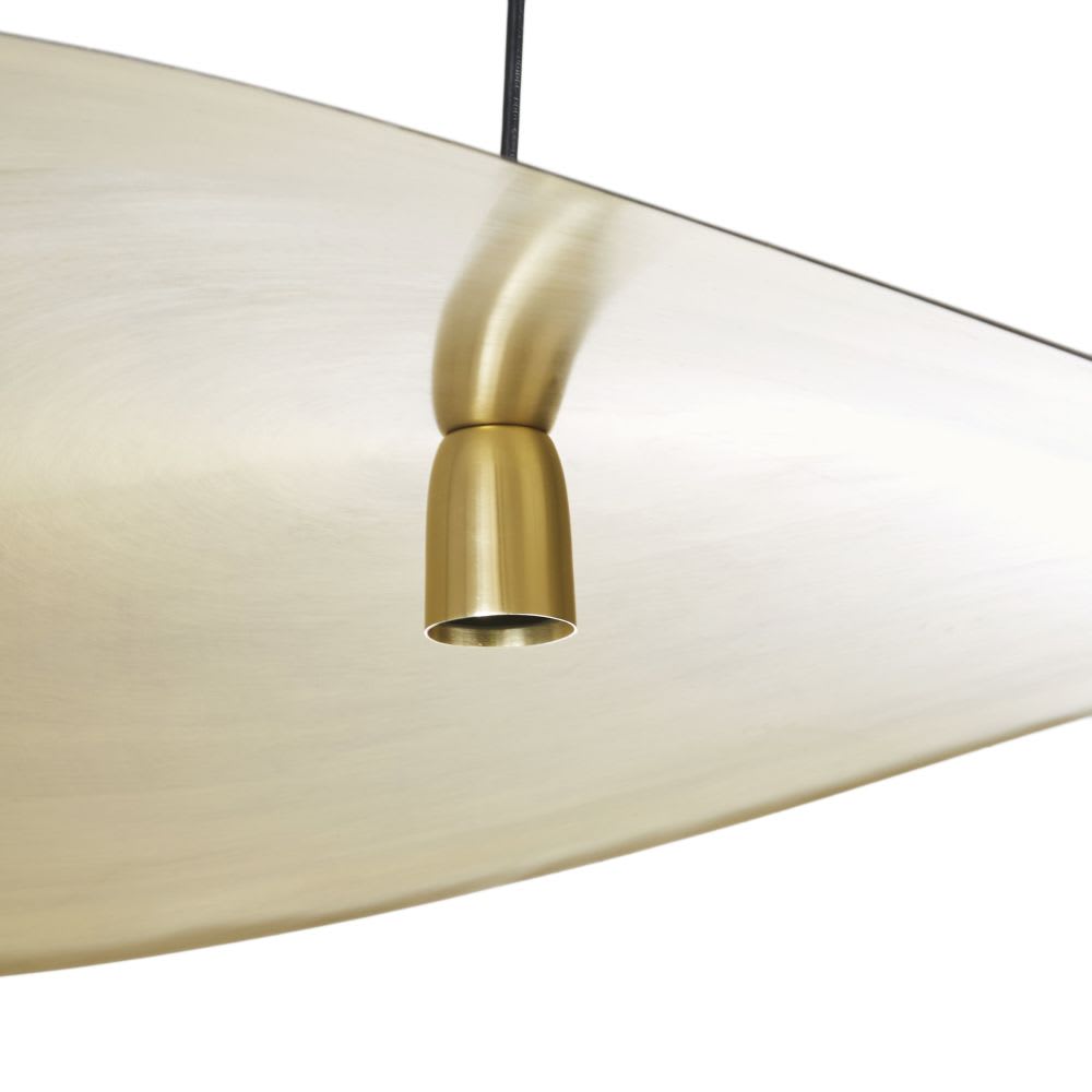 Suspension en aluminium noir et doré, Ø89 cm — vue 4