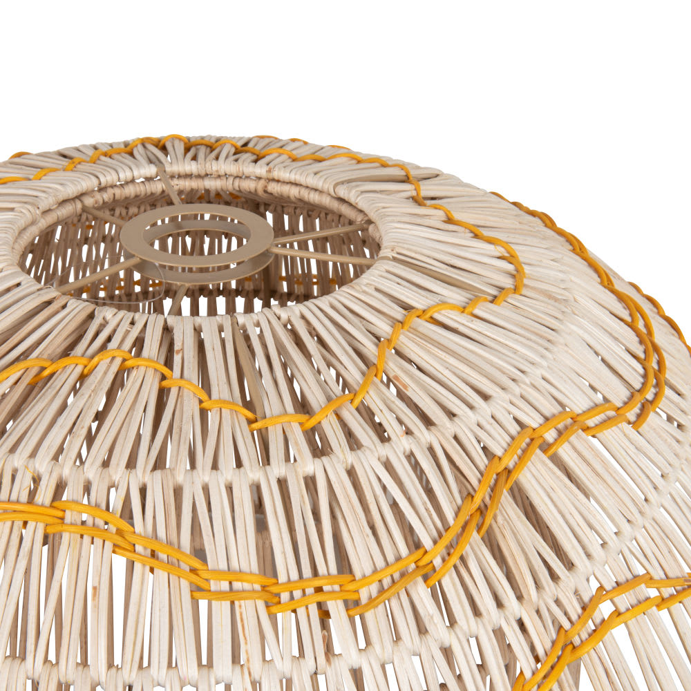 Suspension en jonc de mer et métal beige et jaune D50 - Maisons du Monde