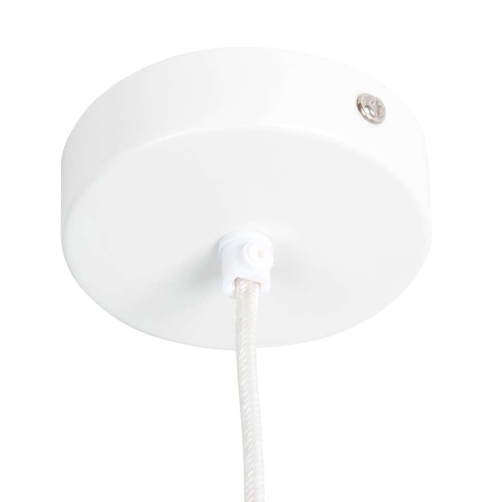 Suspension en lin et coton beige et métal blanc — vue 4