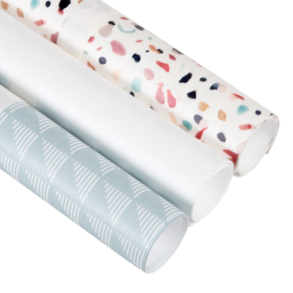 Suspension en métal noir avec 3 abat-jours interchangeables en papier recyclé - Maisons du Monde