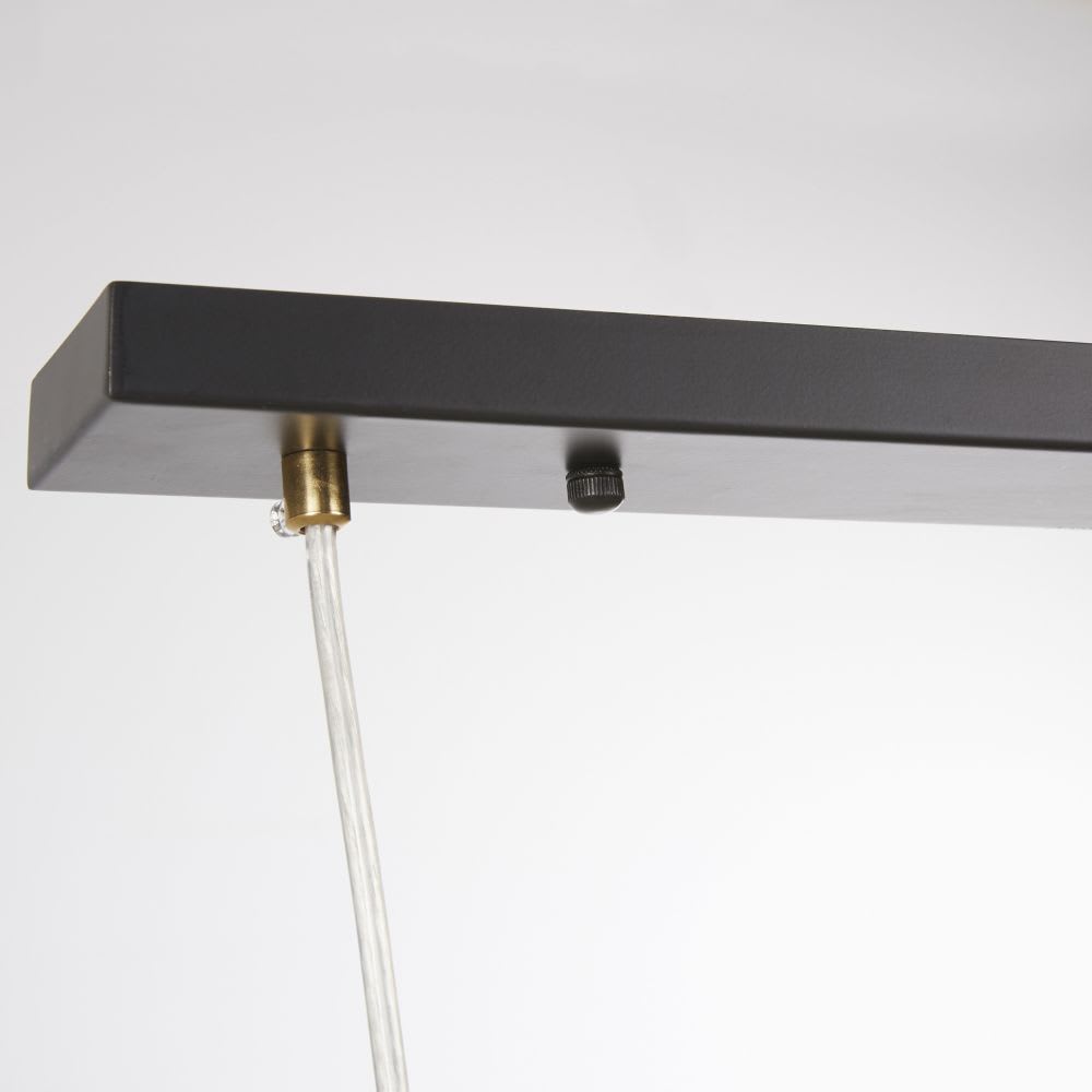 Suspension en métal recyclé noir et doré 9 globes en verre - Maisons du Monde