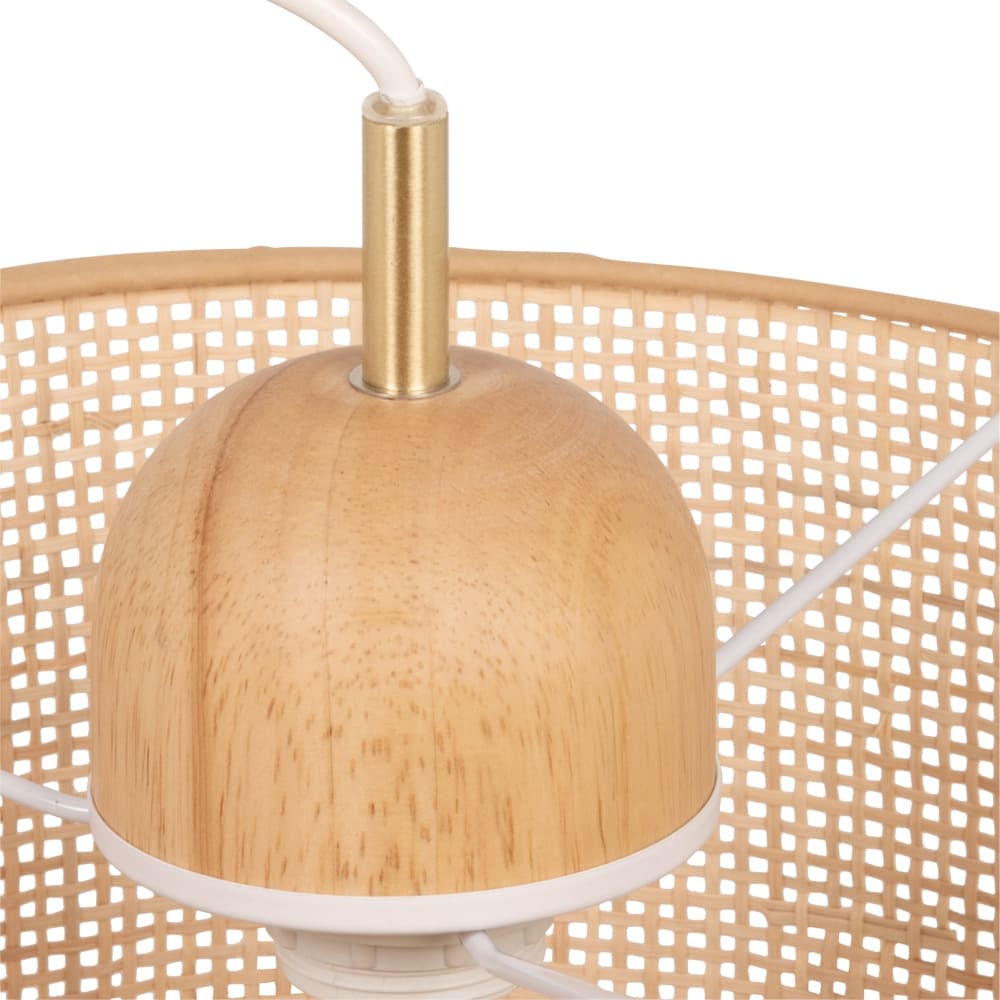 Suspension en rotin et polyester recyclé écru D34 - Maisons du Monde