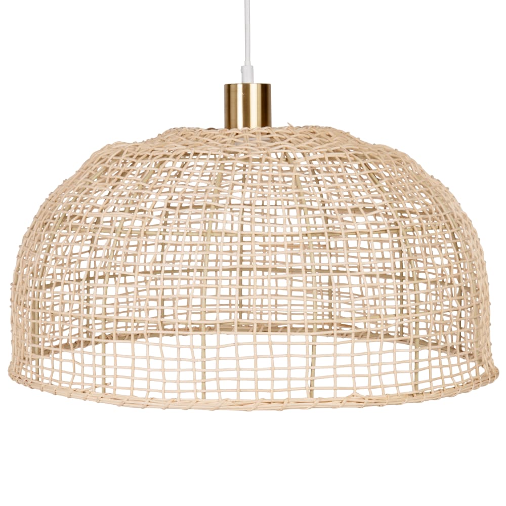 Suspension en rotin tressé, Ø28 cm