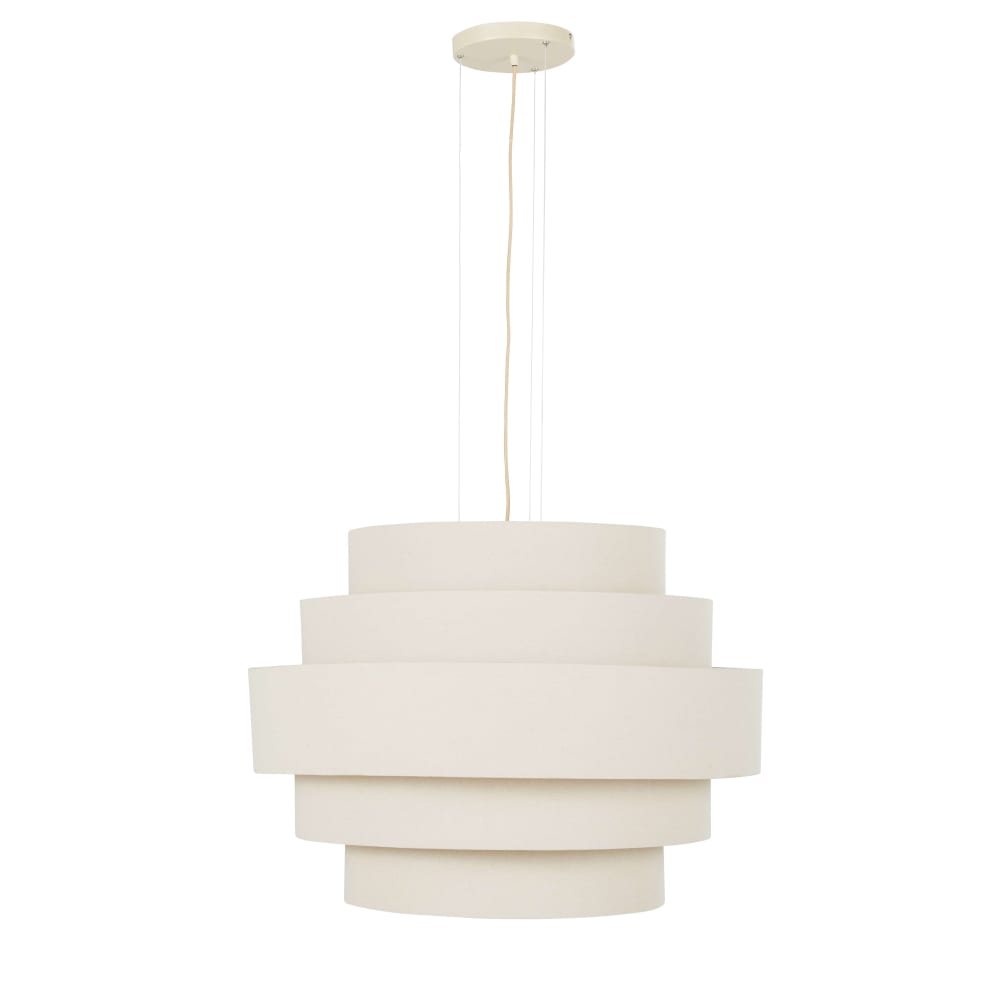 Suspension en tissu beige crème