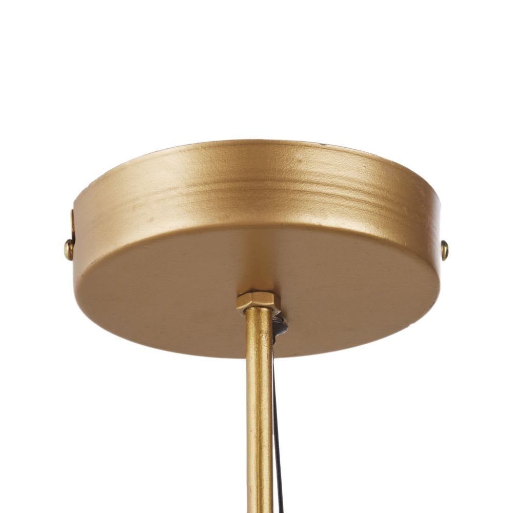 Suspension feuilles de palmier en métal doré