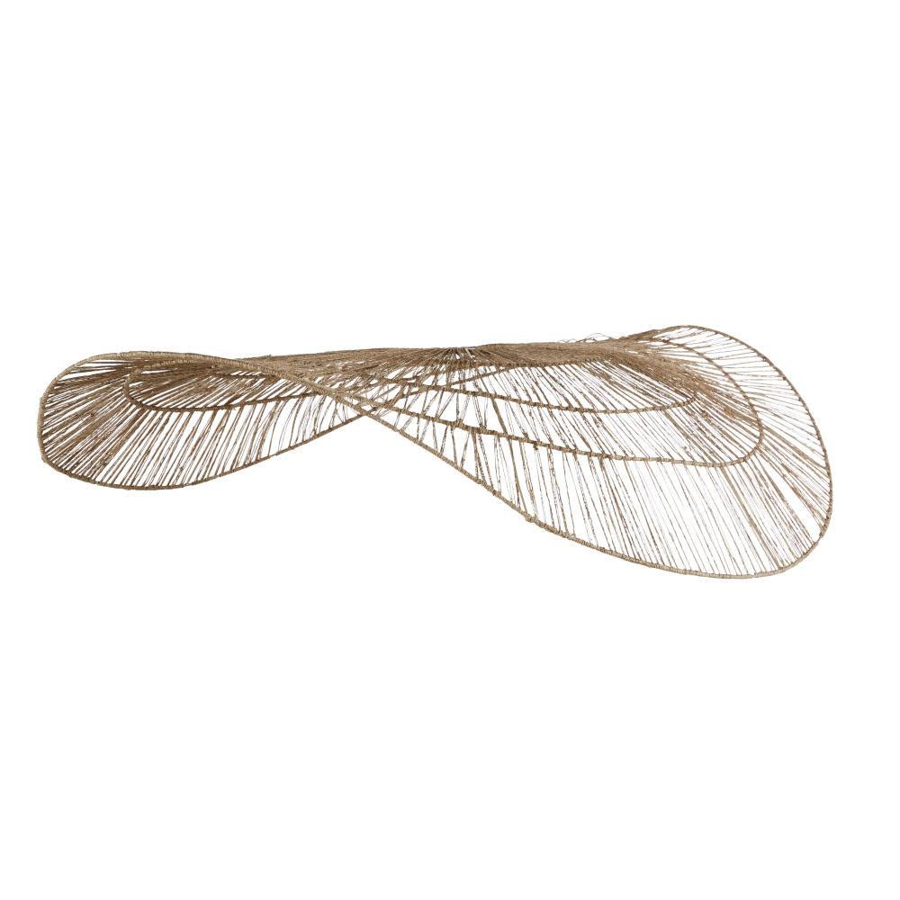 Suspension non électrifiée en aluminium et jute, L132 cm — vue 3