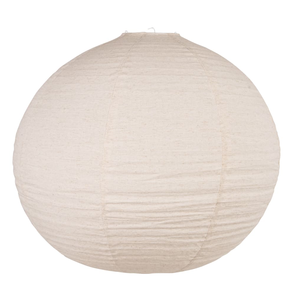 Suspension non électrifiée sphérique en lin beige crème