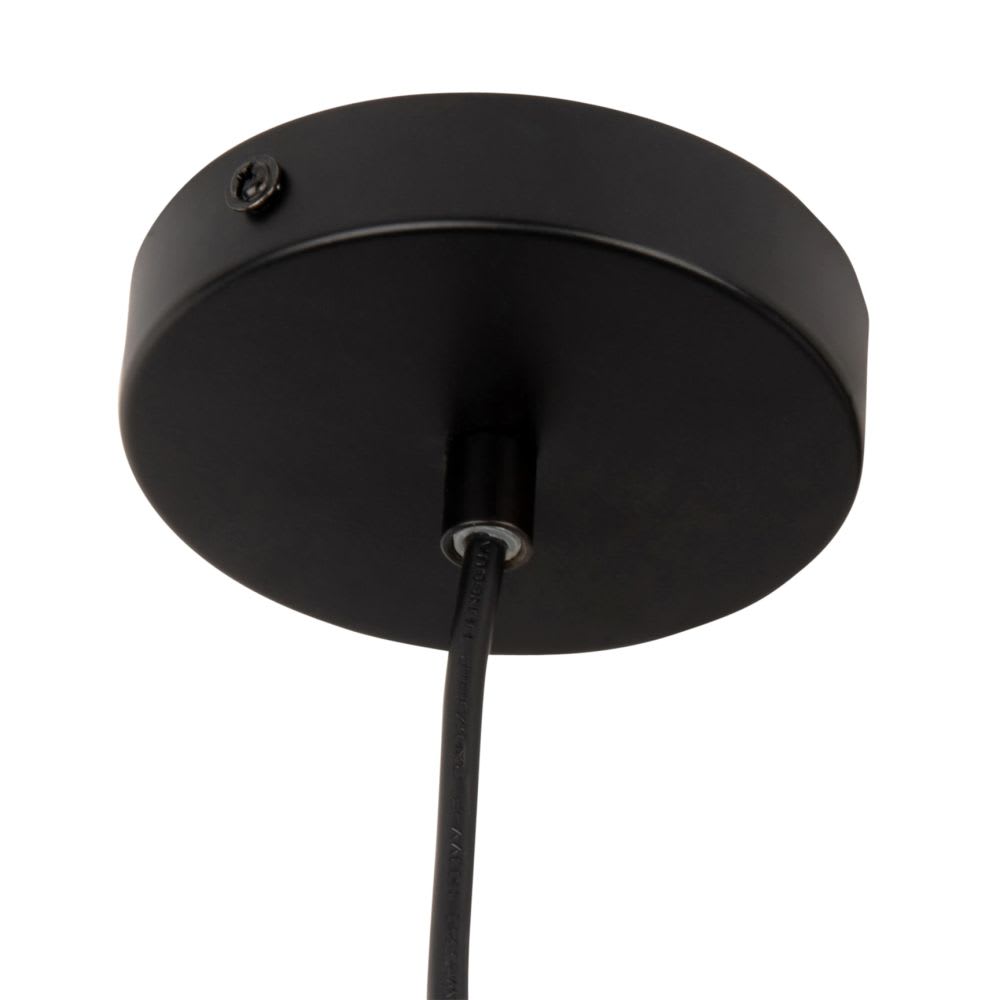 Suspension tambour en coton écru et noir D40 - Maisons du Monde