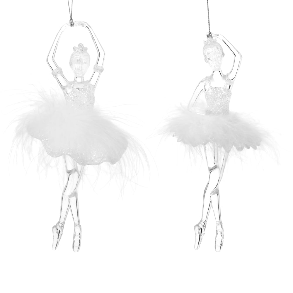 Suspensions de Noël danseuses étoiles transparente (x2)
