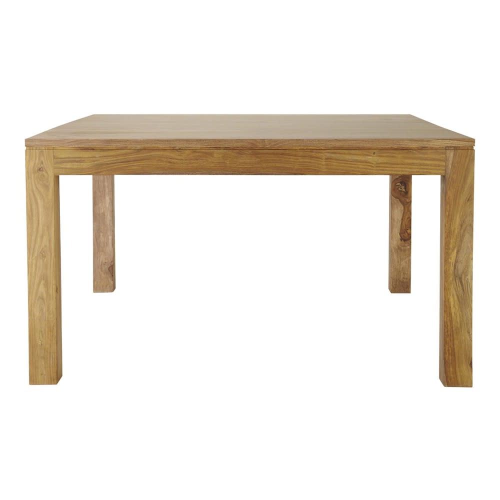 Table à manger carrée en bois de sheesham massif, L140 cm — vue 3