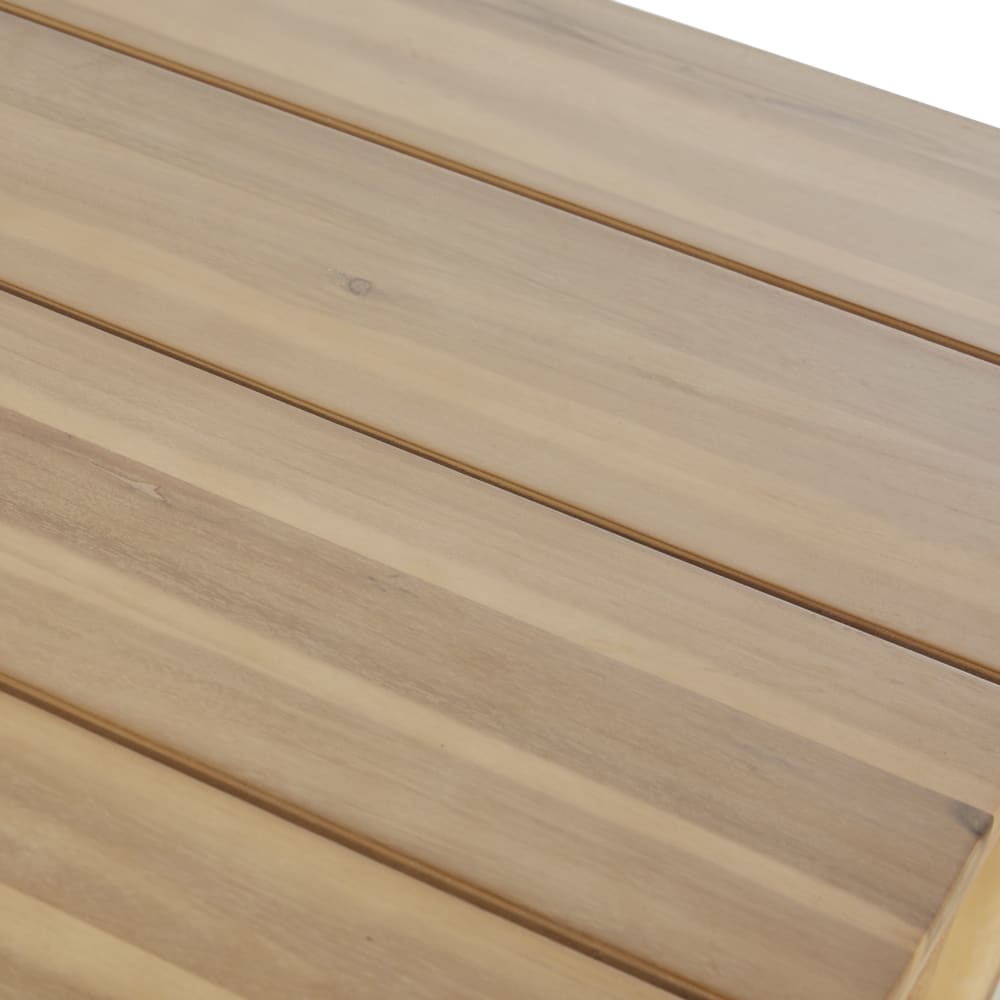 Table à manger de jardin professionnelle en bois d'acacia massif beige 2 personnes L75 - Maisons du Monde