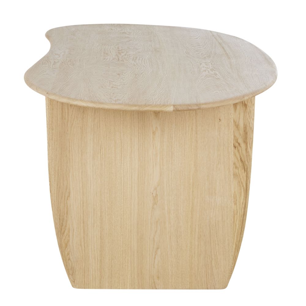 Table à manger en bois de frêne massif beige 6/8 personnes L200