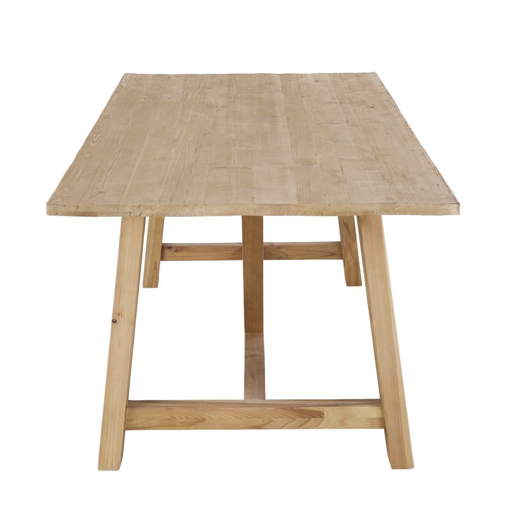 Table à manger en bois de pin recyclé 10 personnes L240 - Maisons du Monde