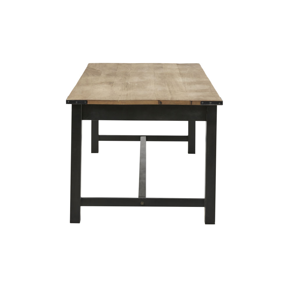 Table à manger en manguier et acier 6/8 personnes L160 — vue 4
