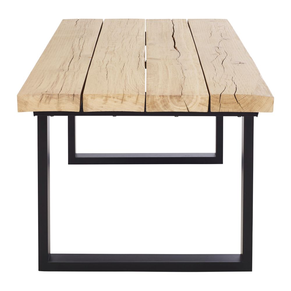Table à manger en poutres de chêne massif 6/8 personnes L180 — vue 3
