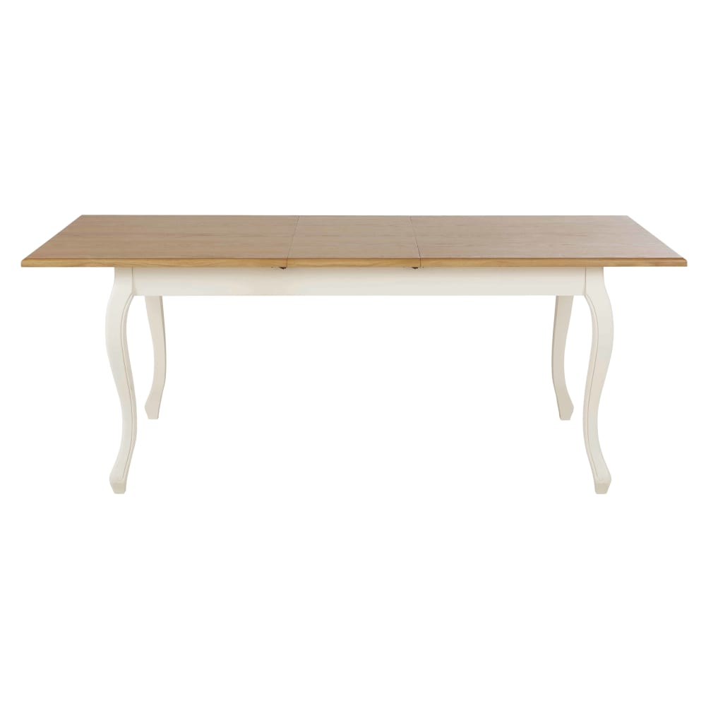 Table à manger extensible crème 8/10 personnes L160/200