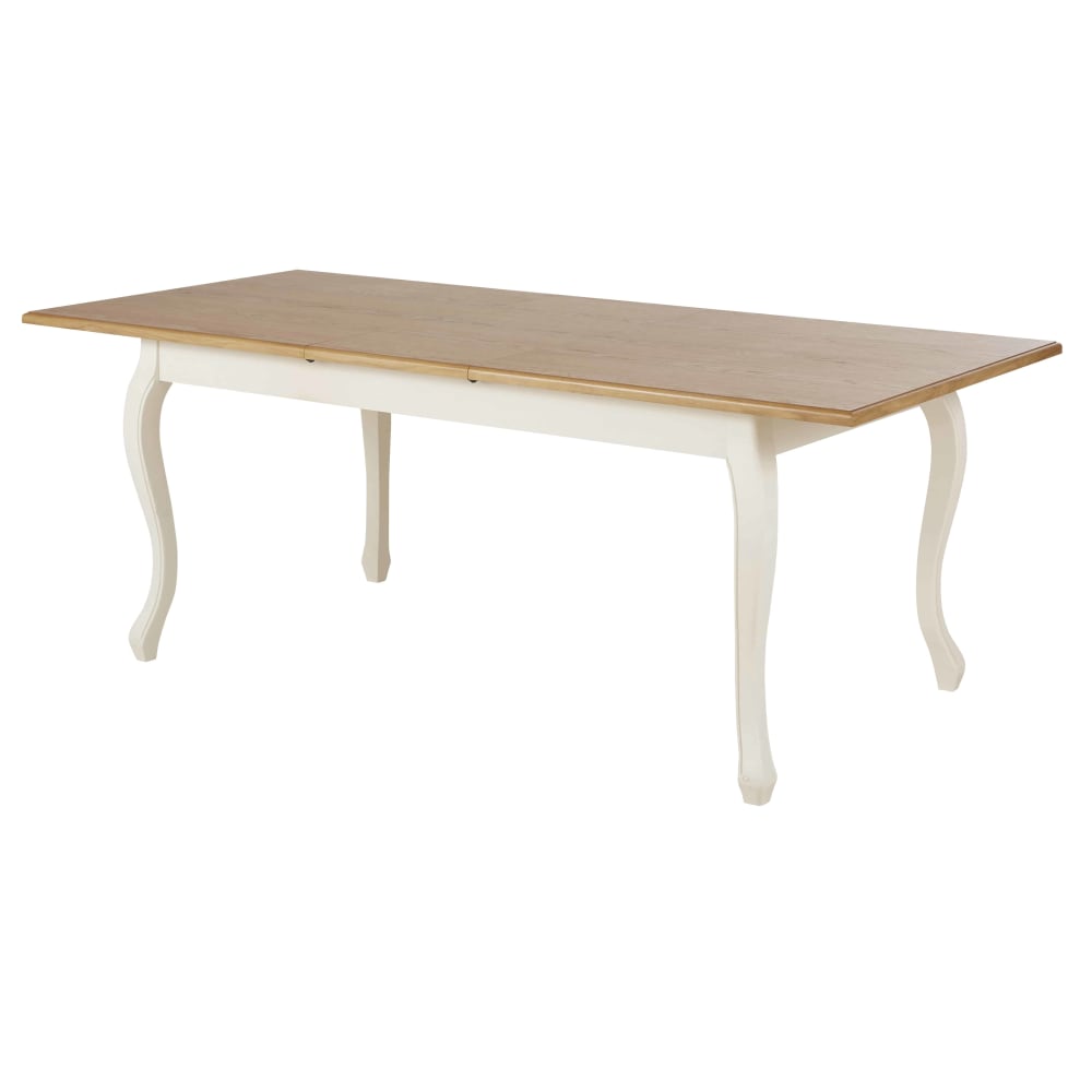 Table à manger extensible crème, L160/200 cm — vue 4