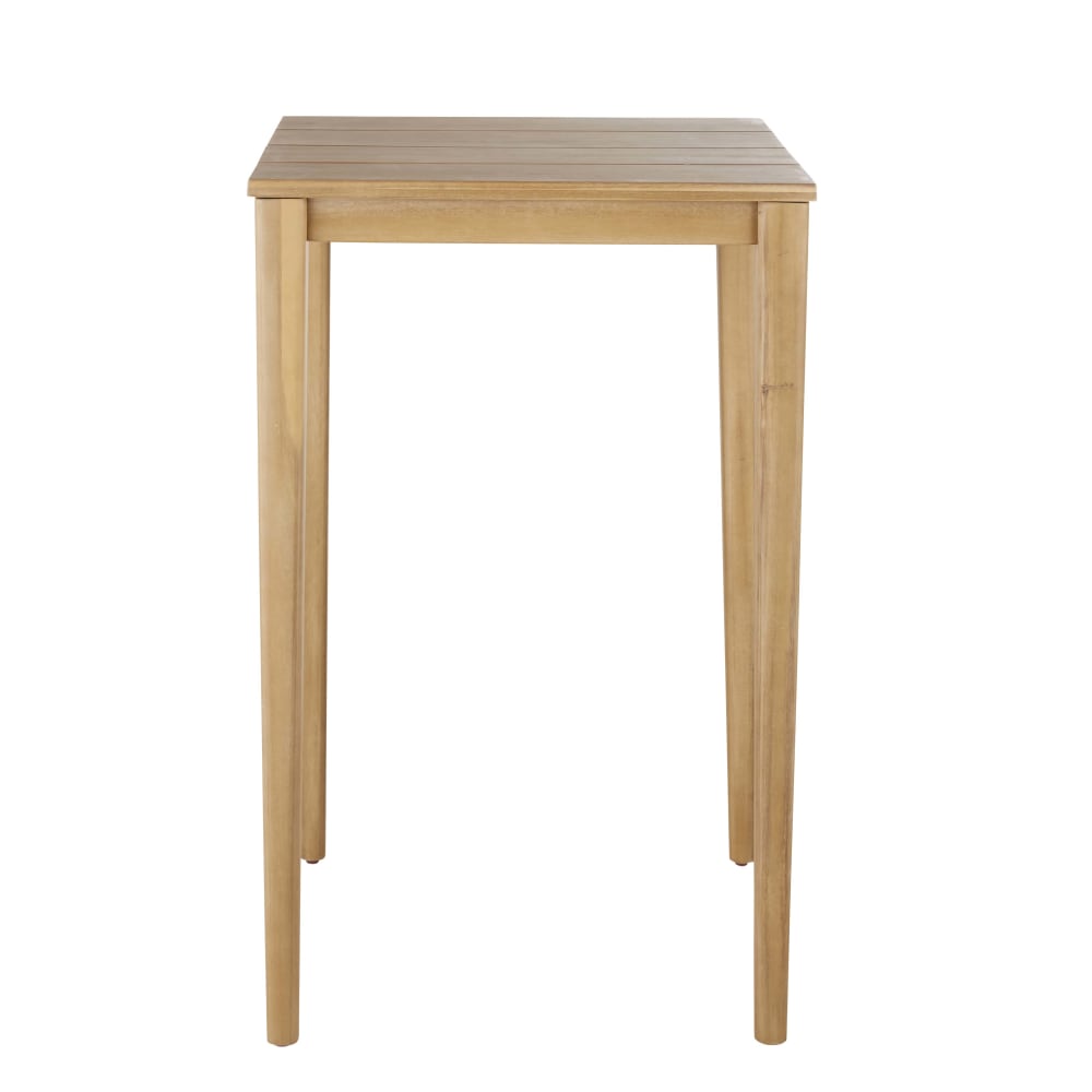 Table à manger haute de jardin professionnelle en bois d'acacia massif 2/4 personnes L70
