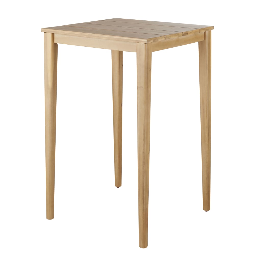 Table à manger haute de jardin professionnelle en bois d'acacia massif 2/4 personnes L70