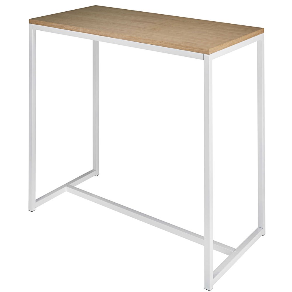 Table à manger haute en métal blanc 4/6 personnes L120 - Maisons du Monde