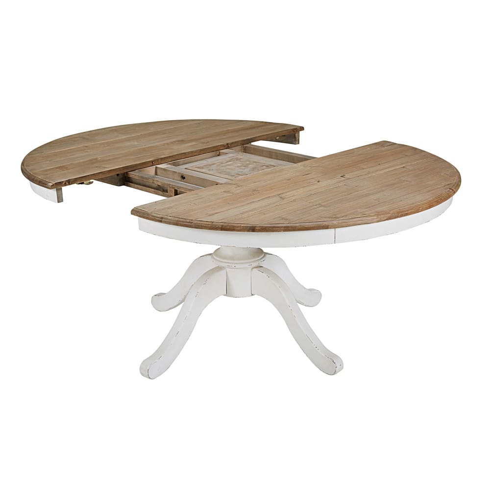Table à manger ronde extensible 6 à 8 personnes L140/190 - Maisons du Monde