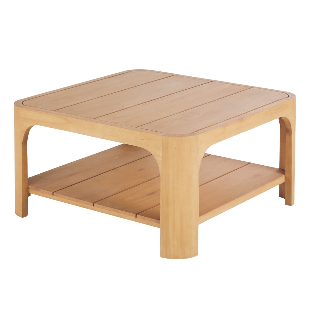Table basse carrée modulable professionnelle en bois d'eucalyptus