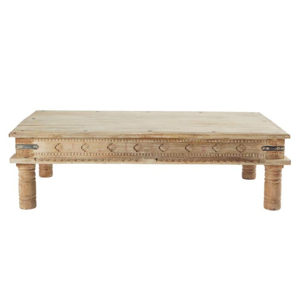 Table basse en bois de manguier massif, L140 cm