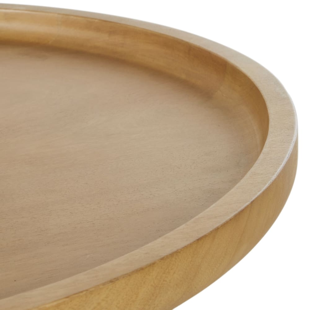 Table basse ronde en bois de manguier massif D80 — vue 3