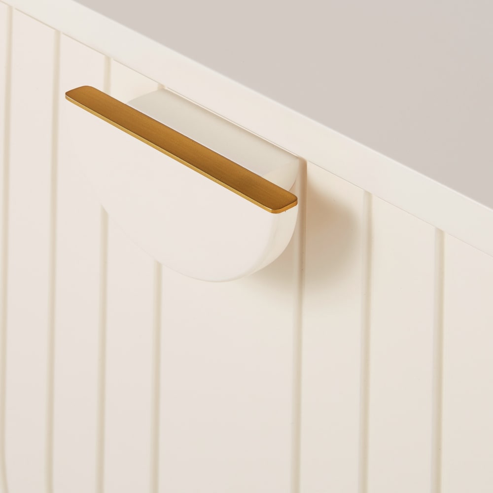 Table de chevet 1 porte blanc crème