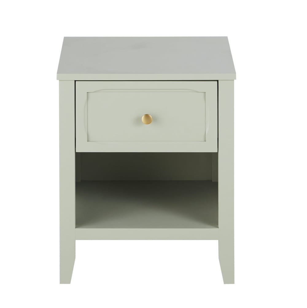 Table de chevet 1 tiroir 1 niche vert clair