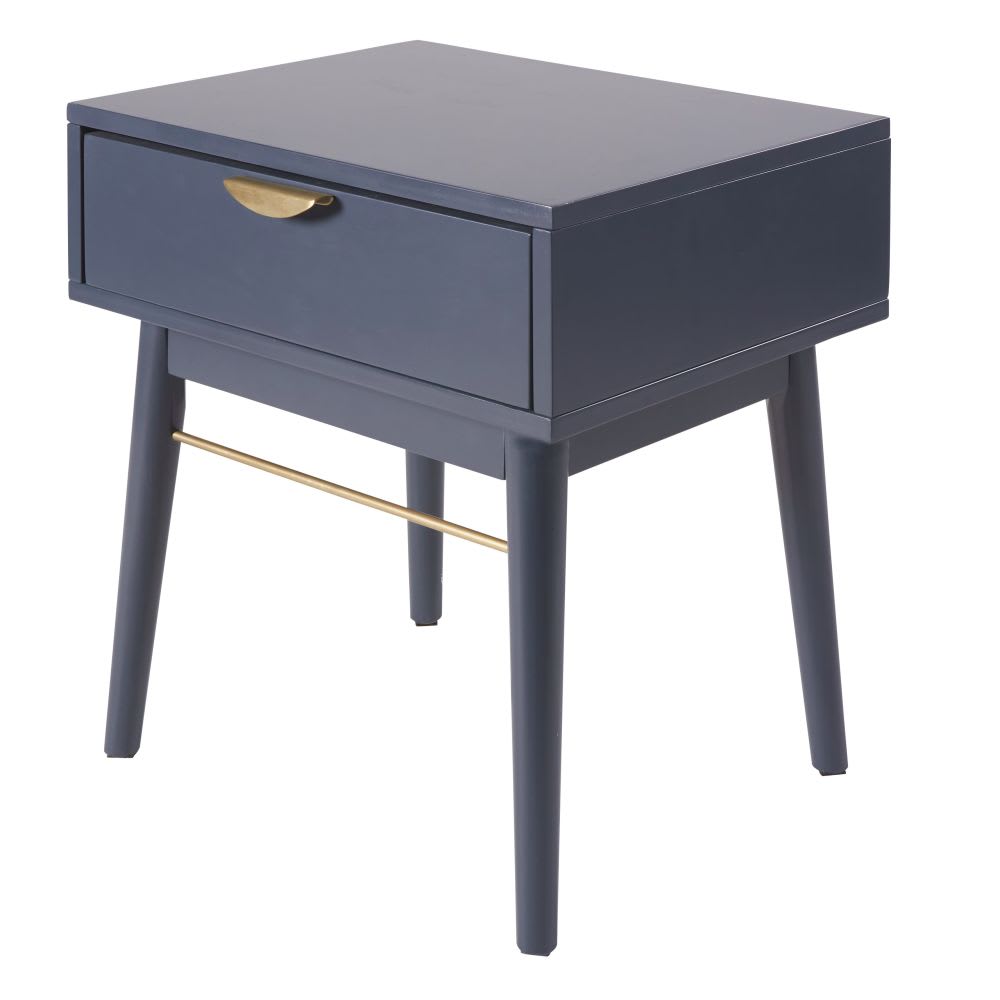Table de chevet 1 tiroir bleu foncé - Maisons du Monde