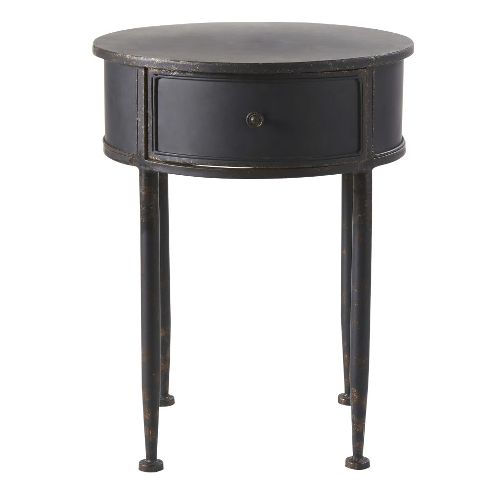 Table de chevet ronde - fer
